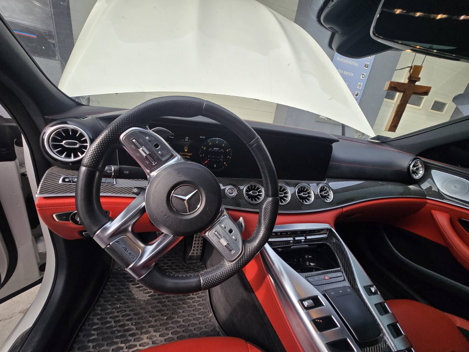 Instrument cluster and controls of a Mercedes-AMG vehicle